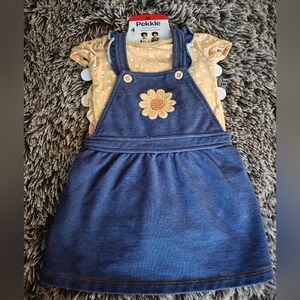 Pekkle 4Pc Blue Denim Dress Size 9M